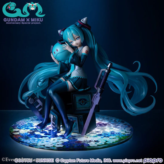 Mobile Suit Gundam x Hatsune Miku Lucrea PVC Statue Hatsune Miku x OO Gundam 45th Anniversary 17 cm Manga & Anime