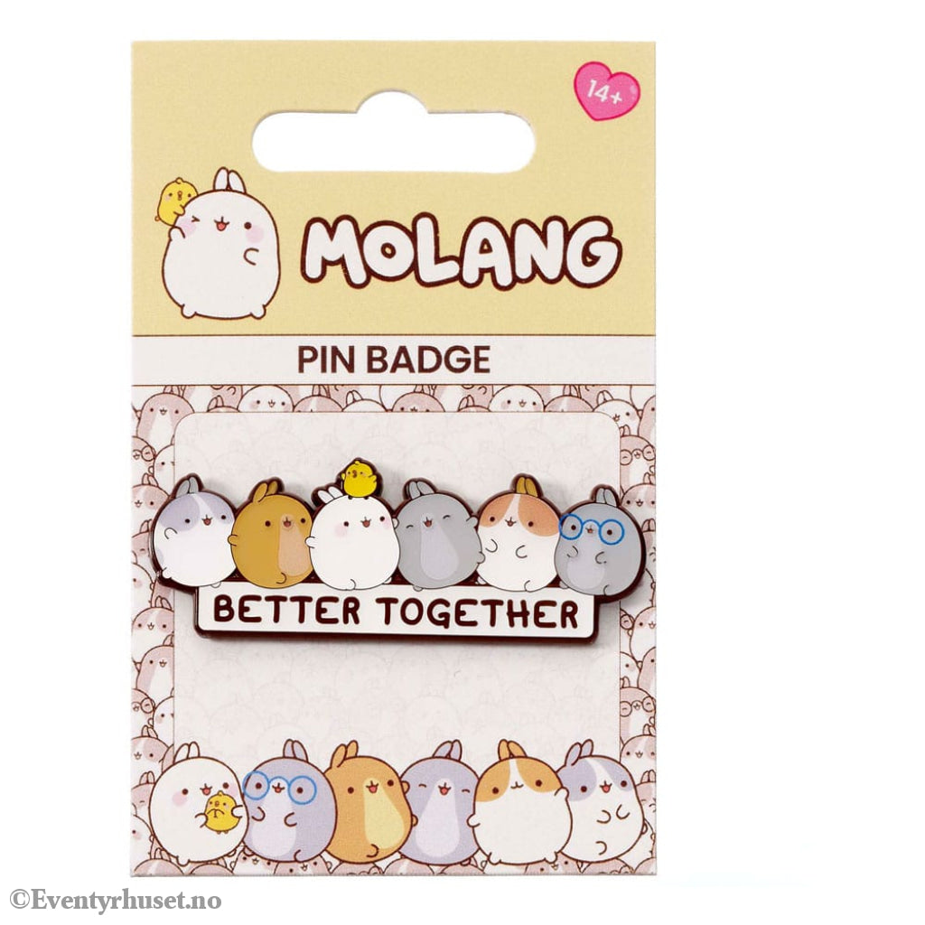 Molang Pin Badge Better Together Fashion & Accessories