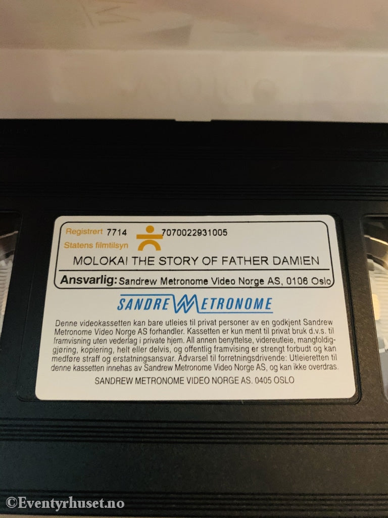 Molokai - The Story Of Father Damien. 1999. Vhs. Vhs
