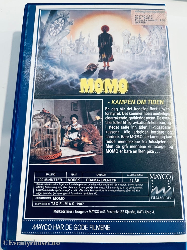 Momo - Kampen Om Tiden. 1987. Vhs Big Box.