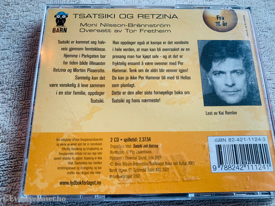 Moni Nilsson-Brännström. 2001. Tsatsiki og Retzina. Lydbok på CD.