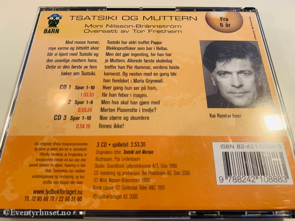 Moni Nilsson-Bränström. 1996/2000. Tsatsiki Og Muttern. Lydbok På 3 Cd.