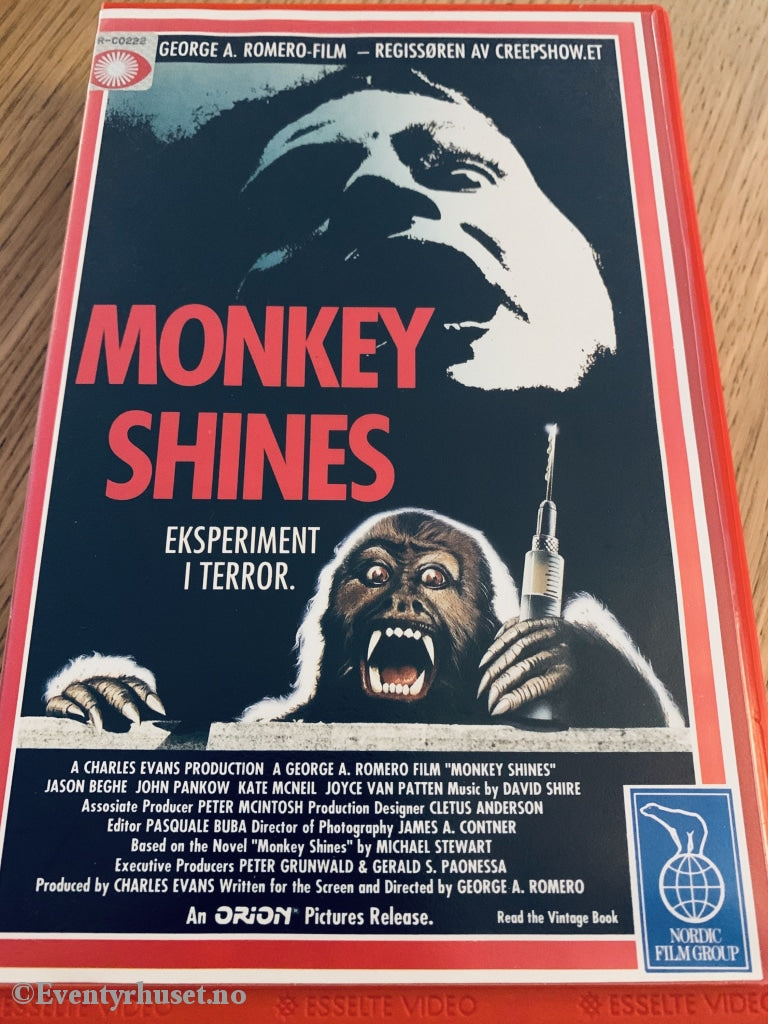 Monkey Shines. 1988. Vhs Big Box.