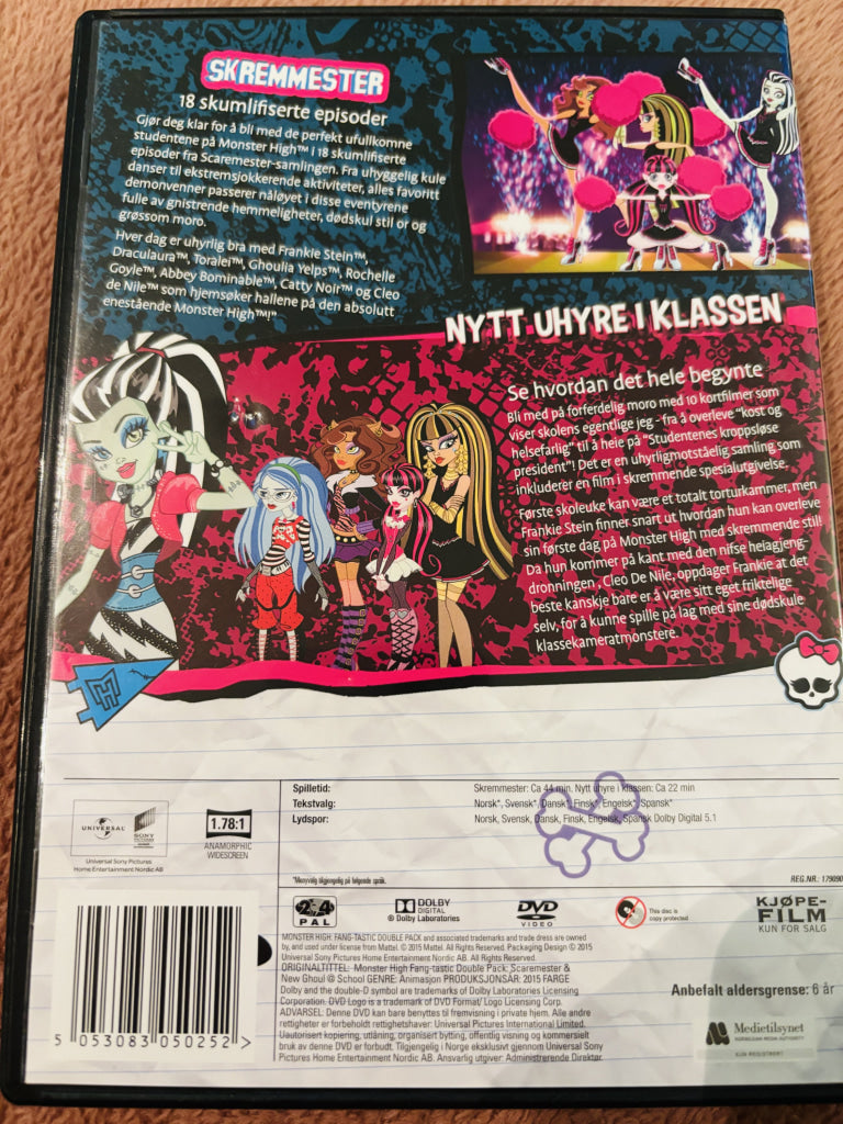 Monster High: Dødslekkert dobbelteventyr. DVD.