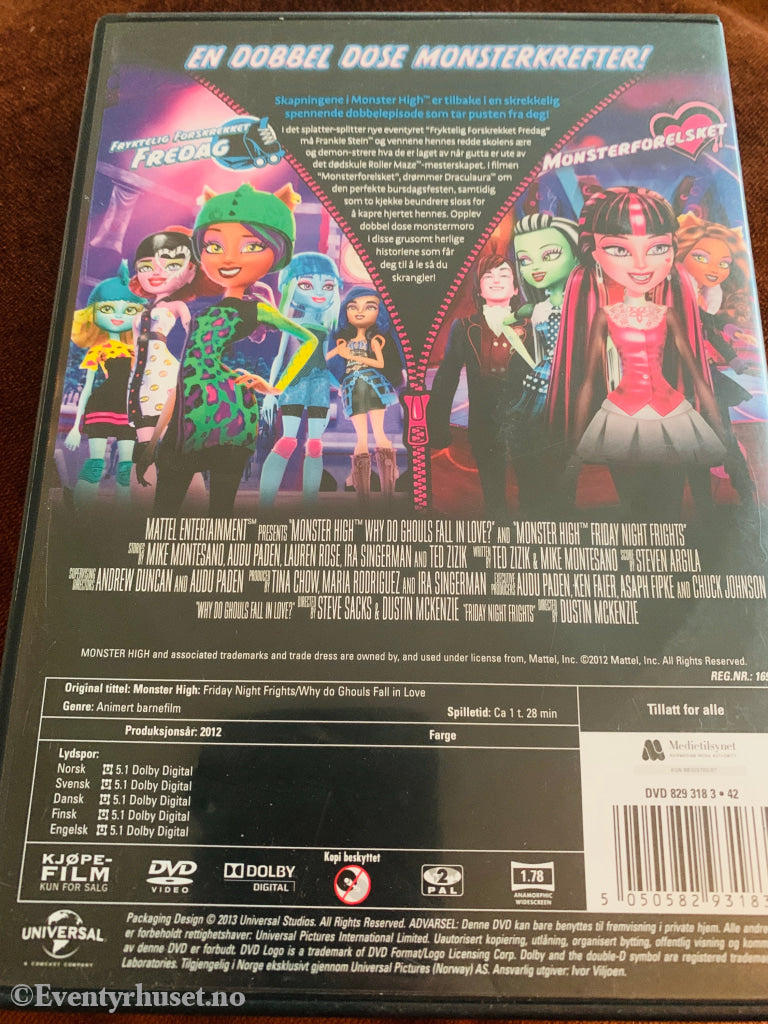 Monster High Double Feature - Fredag / Monsterforelsket. DVD. DVD