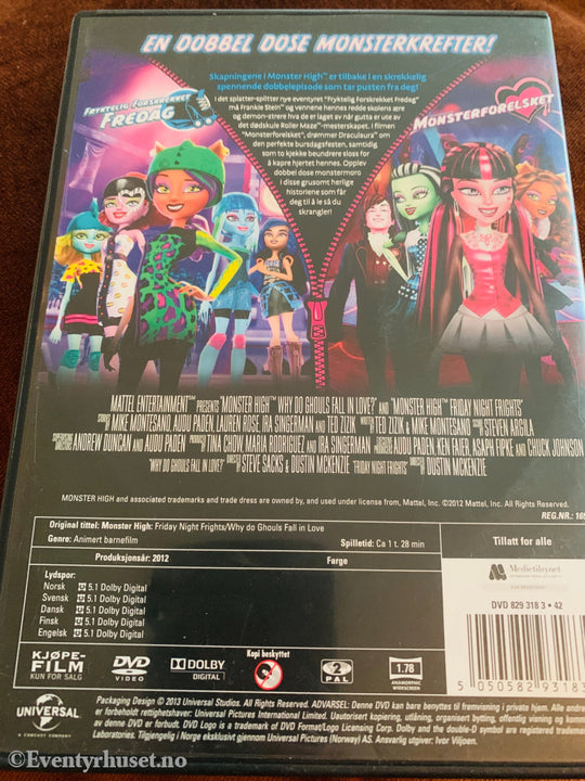 Monster High Double Feature - Fredag / Monsterforelsket. DVD. DVD