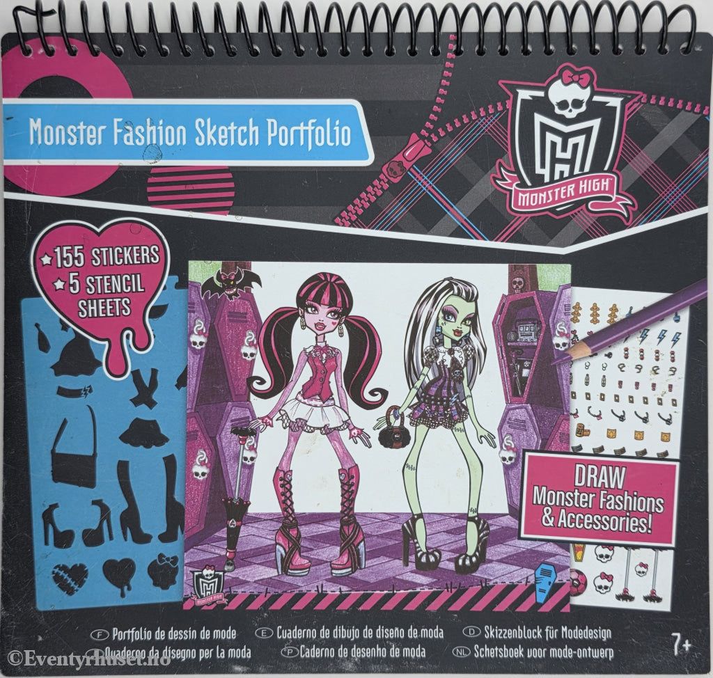 Monster High Monster Fashion Sketch Portfolio. Aktivitetshefte.