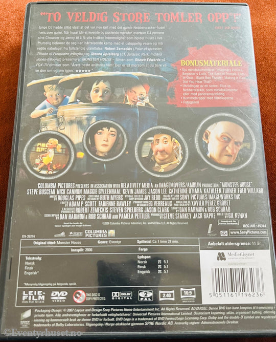 Monster House. 2006. Dvd Leiefilm.