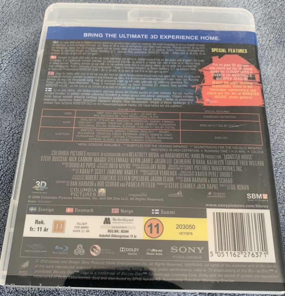 Monster House 3D. 2006. Blu-Ray. Blu-Ray Disc