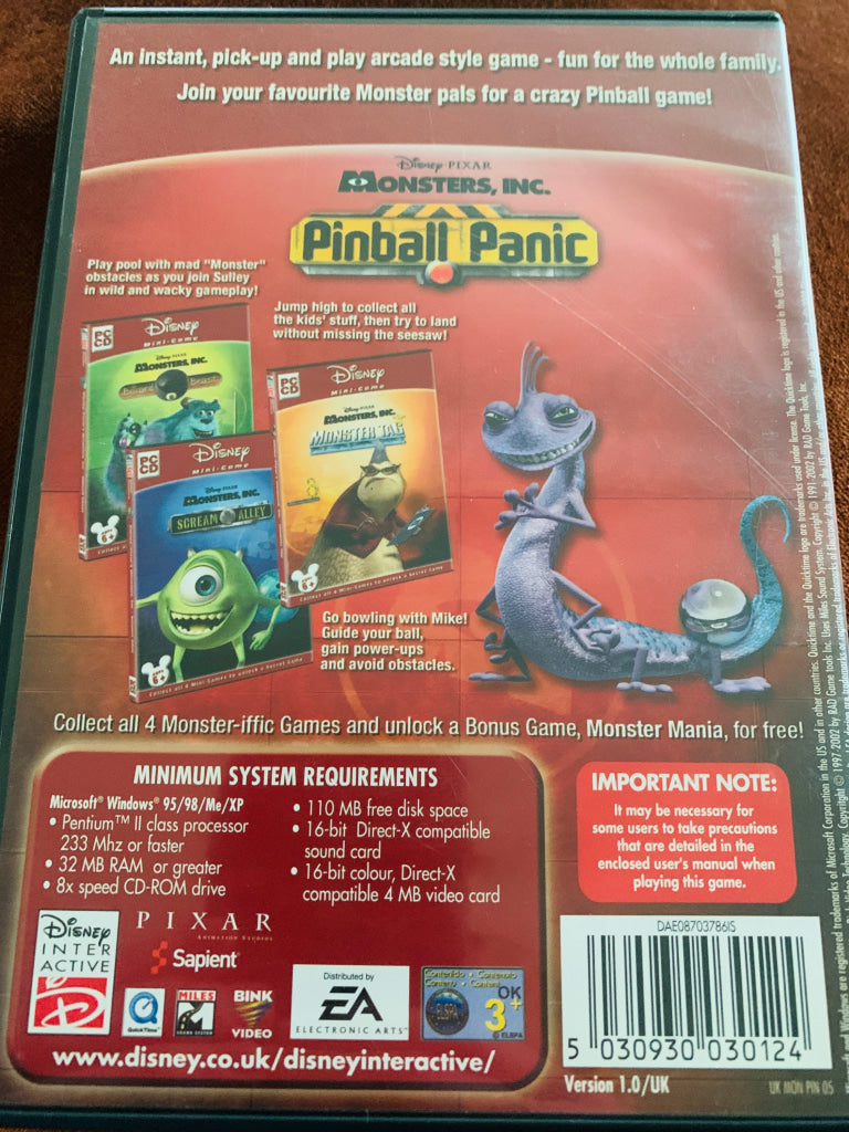 Monsters Inc. – Pinball Panic. PC spill.