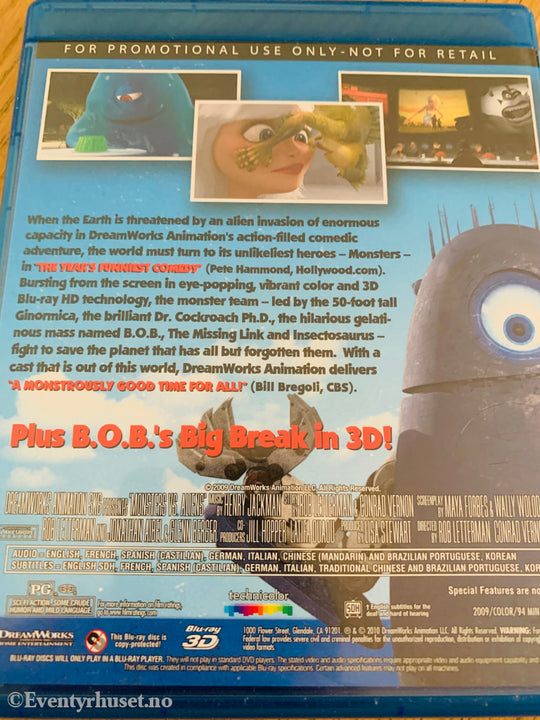 Monsters vs. Aliens 3D (2009) . Blu-ray 3D.