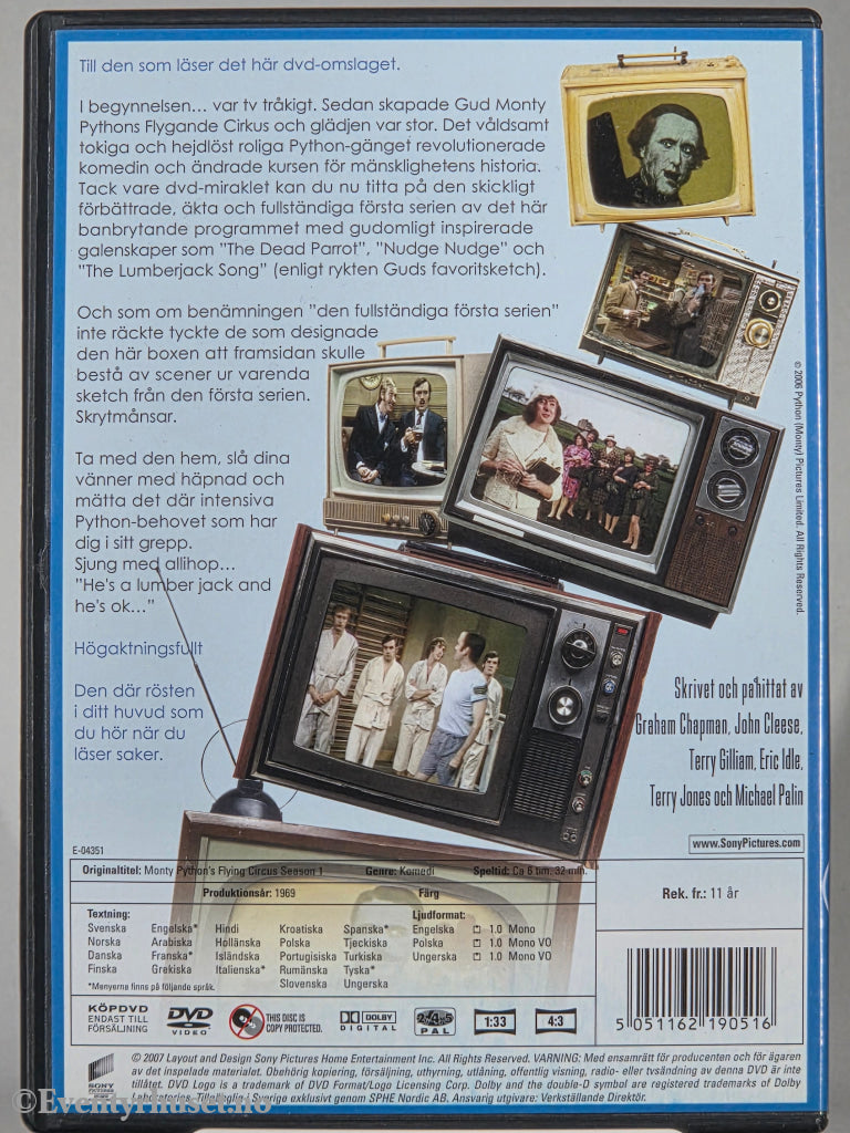 Monty Pythons flygande cirkus – Sesong 1 (1969). DVD.