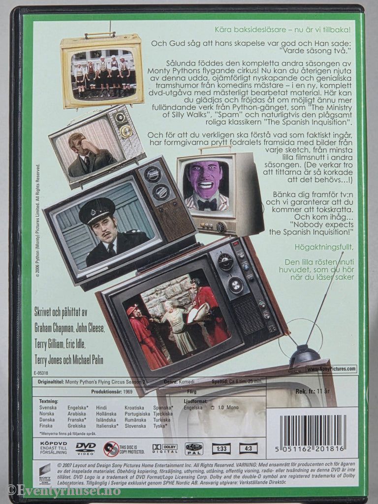 Monty Pythons flygande cirkus – Sesong 2 (1970). DVD.