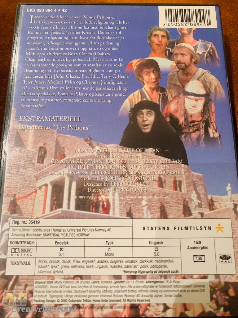 Monty Pythons Life Of Brian. 1979. Dvd. Dvd