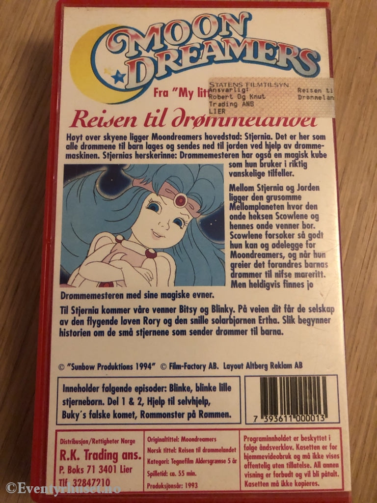 Moon Dreamers - Reisen Til Drømmelandet. 1994. Vhs