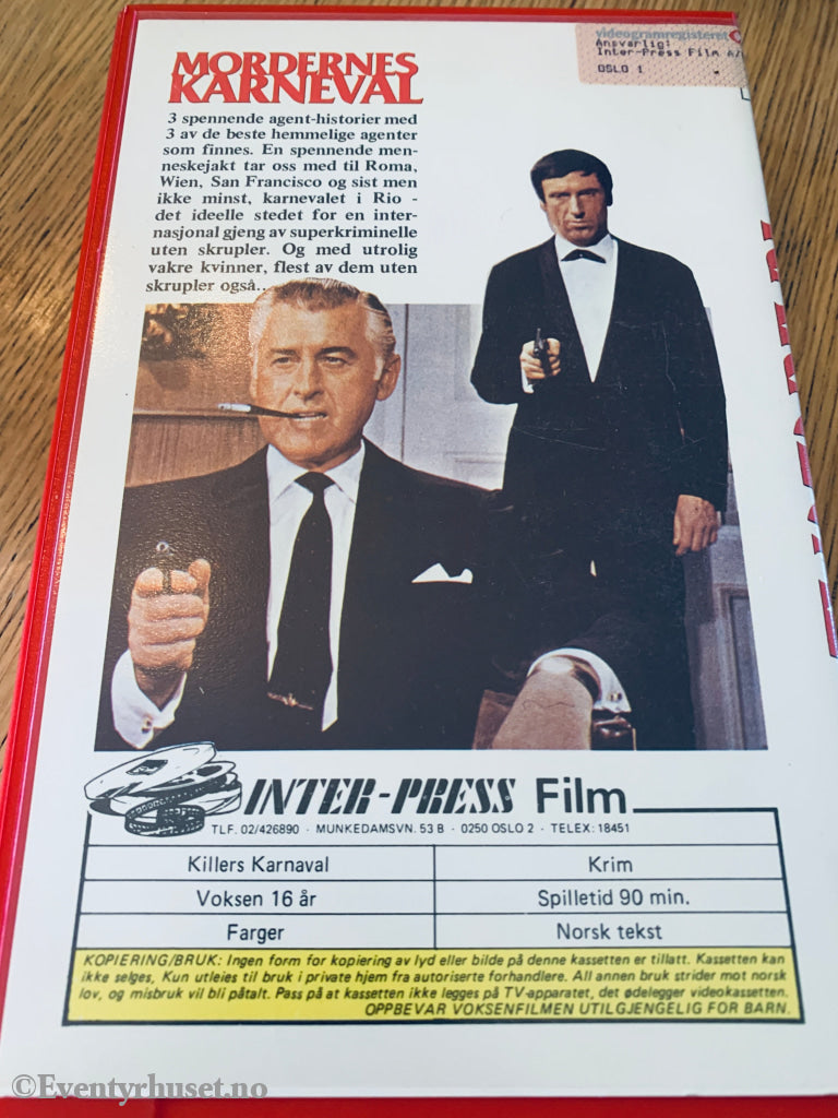 Morderens karneval. VHS Big Box. VHS Big Box