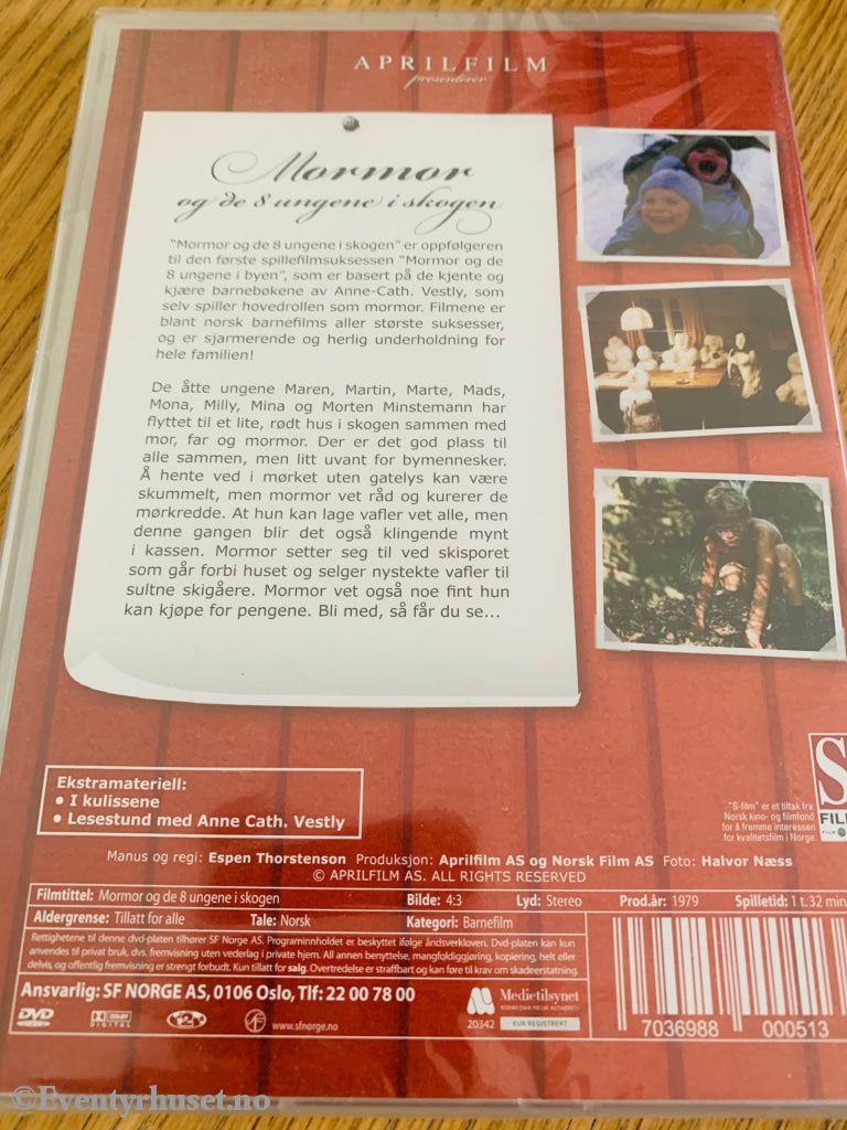 Mormor og de 8 ungene i skogen . 1979 . DVD. Ny i plast!