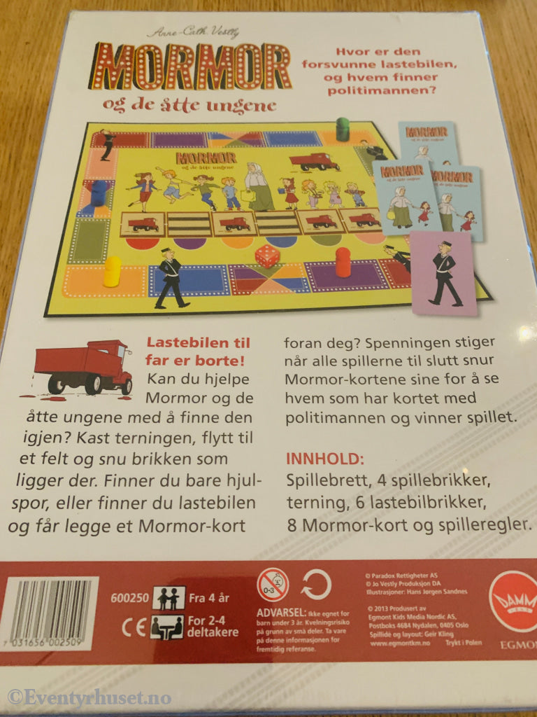 Mormor og de åtte ungene – Spillet om den forsvunne lastebilen. 2012. Brettspill. Ny i plast!