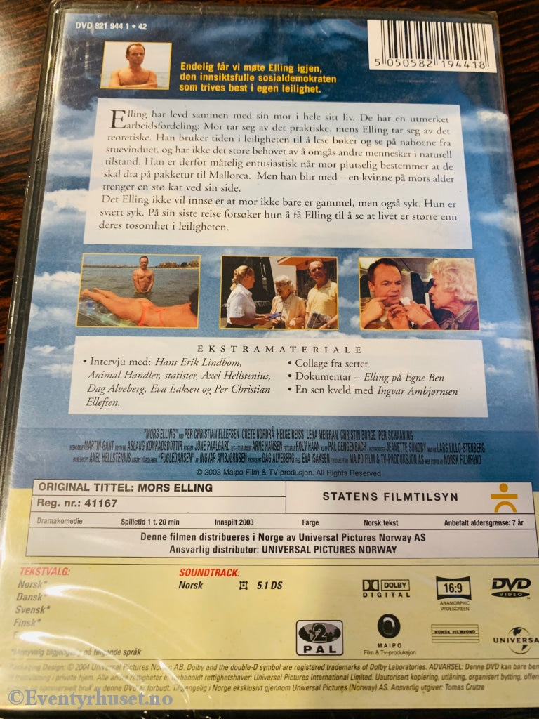 Mors Elling. 2003. Dvd. Ny I Plast! Dvd