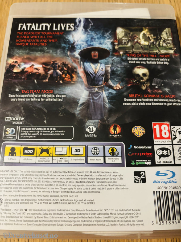 Mortal Kombat. PS3.