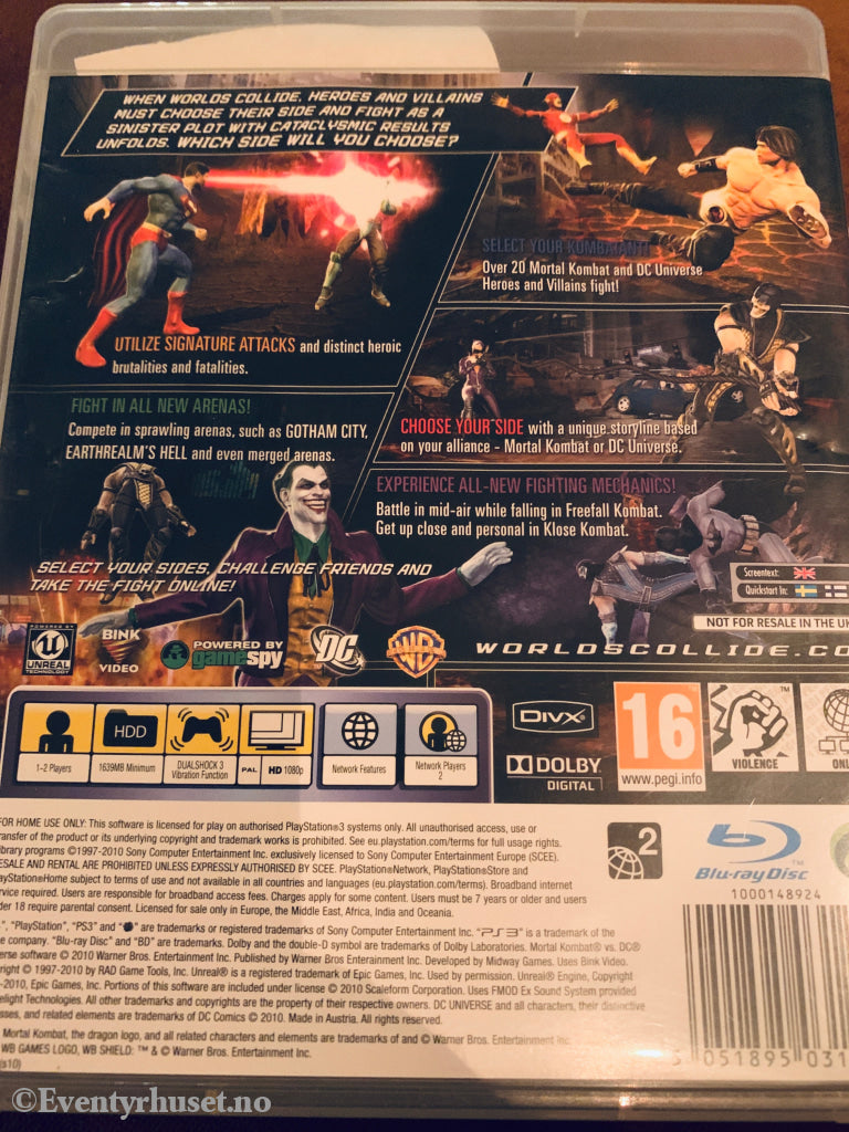 Mortal Kombat vs DC Universe. PS3.