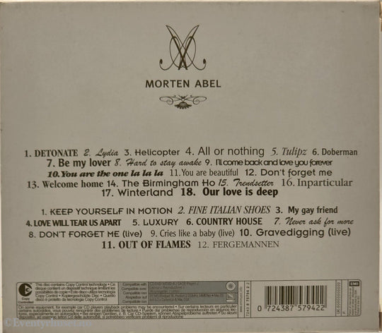 Kim Larsen - Glemmebogen (2001). Musikk-CD.