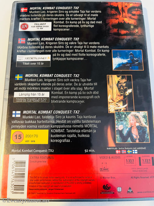 Mortl Kombat 2 - Conquest. Dvd. Dvd