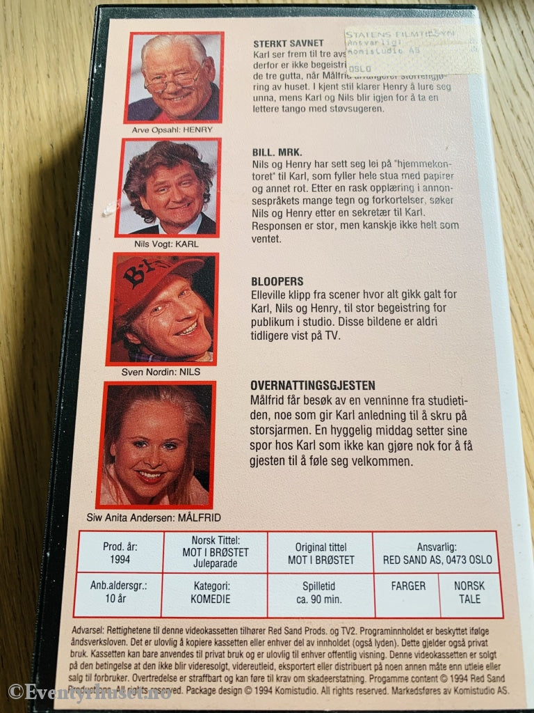 Mot I Brøstet. Juleparade. 1994. Vhs. Vhs