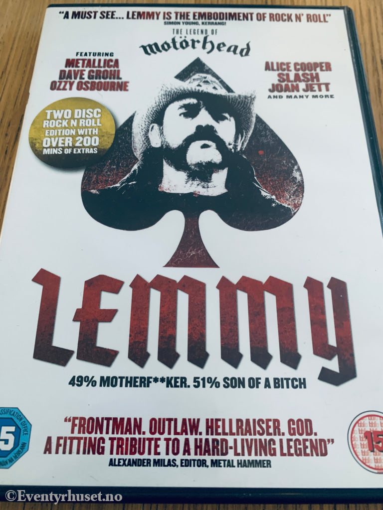 Lemmy: 49% Motherf**ker, 51% Son of a Bitch (2010). DVD