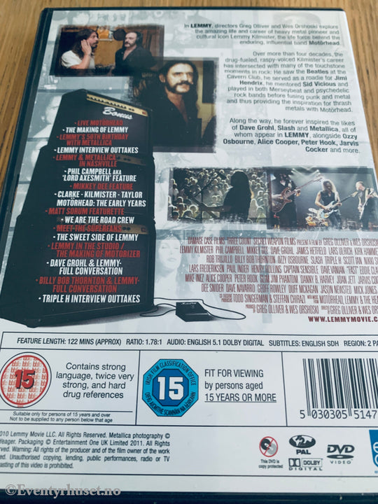 Lemmy: 49% Motherf**ker, 51% Son of a Bitch (2010). DVD