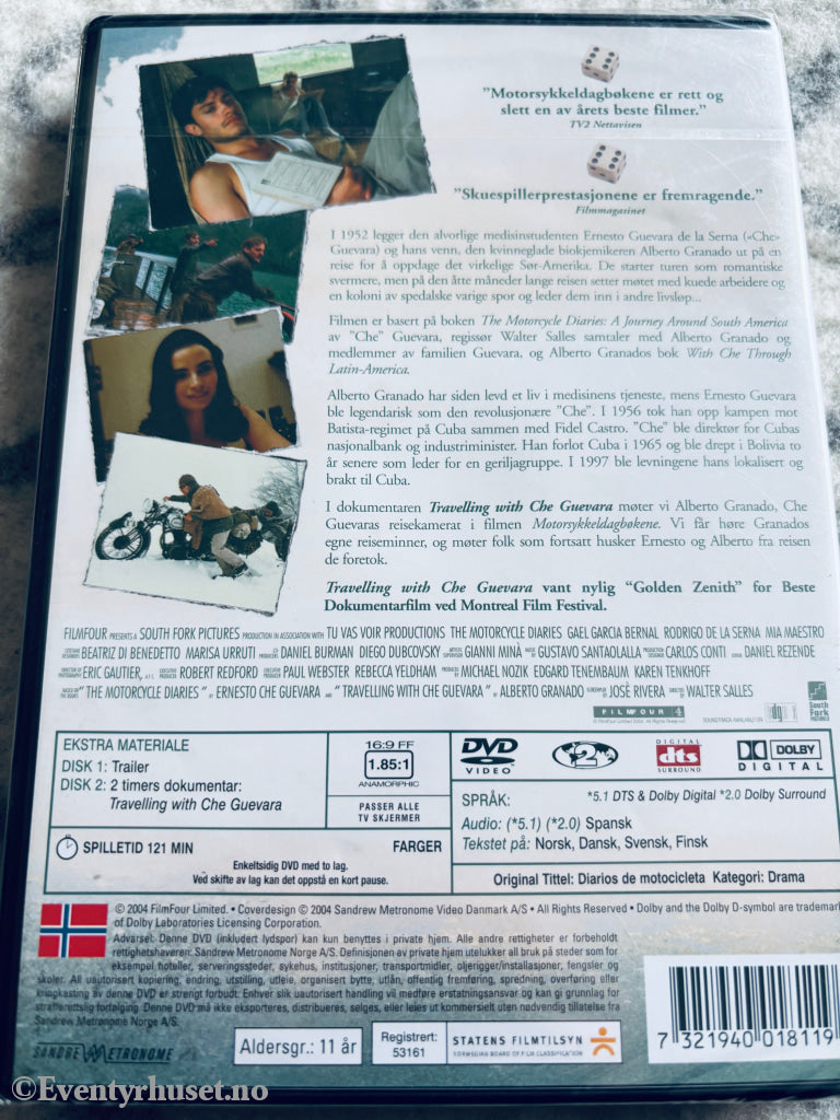 Motorsykkeldagbøkene. DVD. Ny i plast!