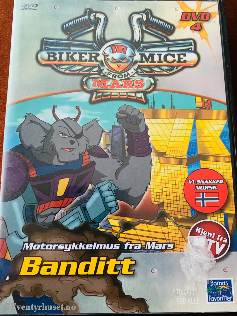 Motorsykkelmus Fra Mars. Banditt. 2004. (Biker Mice From Mars). Dvd. Dvd