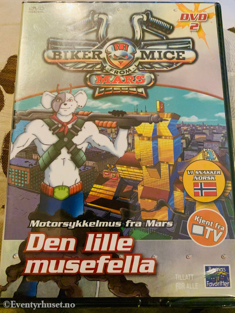 Motorsykkelmus Fra Mars Nr. 2. Den Lille Musefella (Biker Mice From Mars). Dvd. Ny I Plast! Dvd