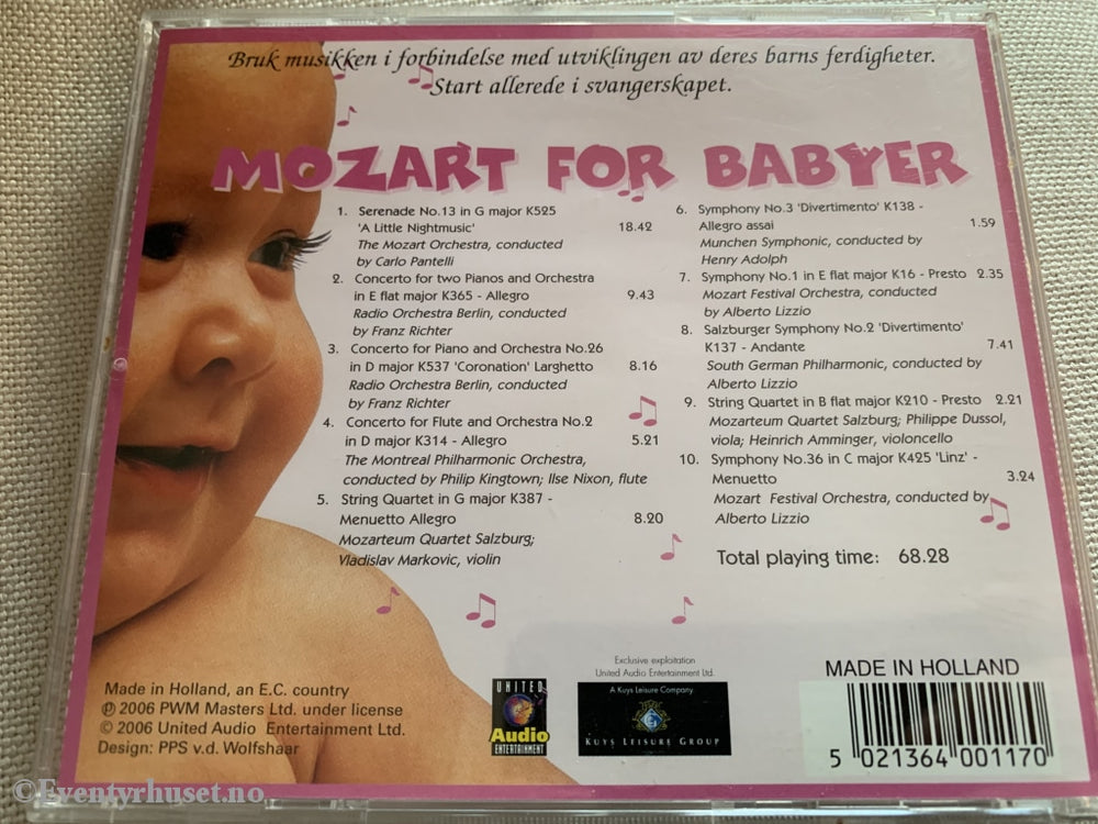 Mozart For Babyer. 2006. Cd. Cd