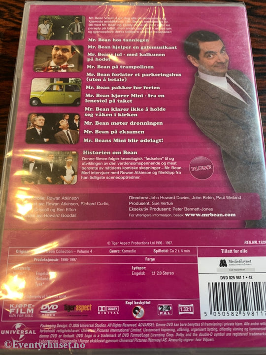 Mr. Bean. Vol. 4. 1996-1997. Dvd. Ny I Plast! Dvd