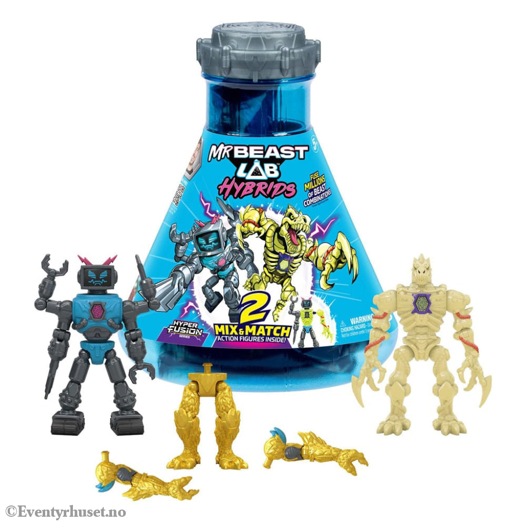 Mr. Beast Lab Hybrids Series 2 Mini Figuren 2er-Pack Lab-Bot vs Gid Skeleton 11 cm Toys