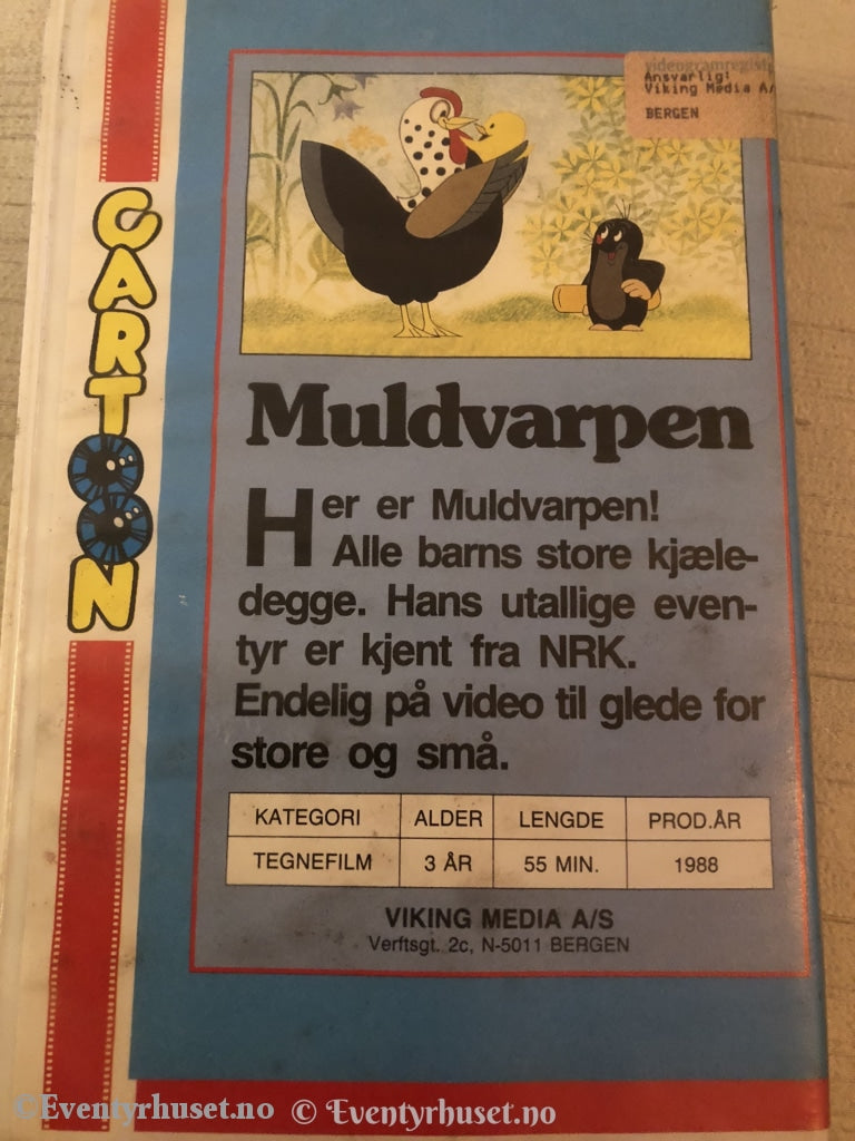 Muldvarpen. 1988. Norsk Tale Ved Harald Mæle. Vhs Big Box.