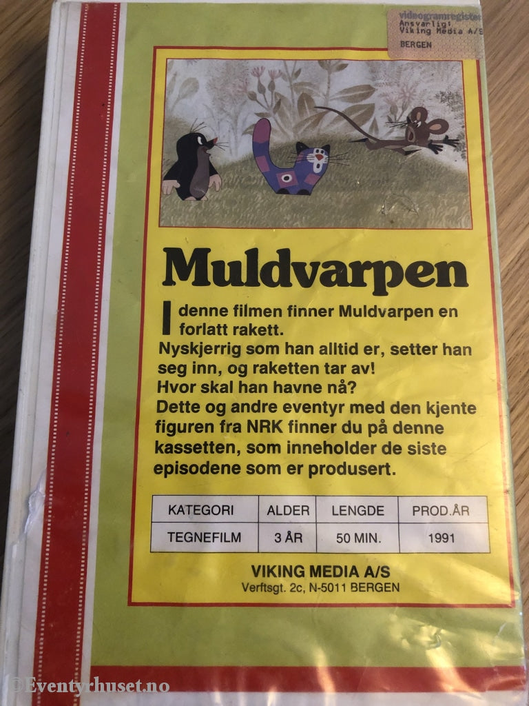 Muldvarpen. Og Den Ustyrlige Rakett. 1991. Norsk Tale Ved Harald Mæle. Vhs Big Box.
