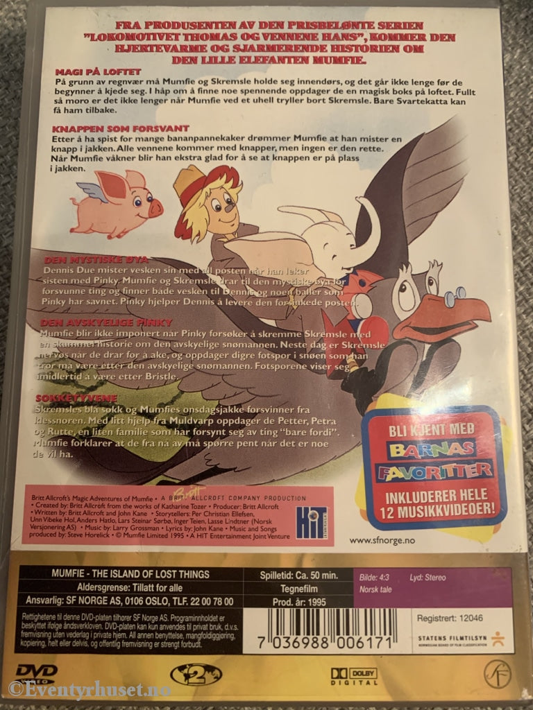 Mumfie. Den Mystiske Øya. 1995. Dvd. Dvd