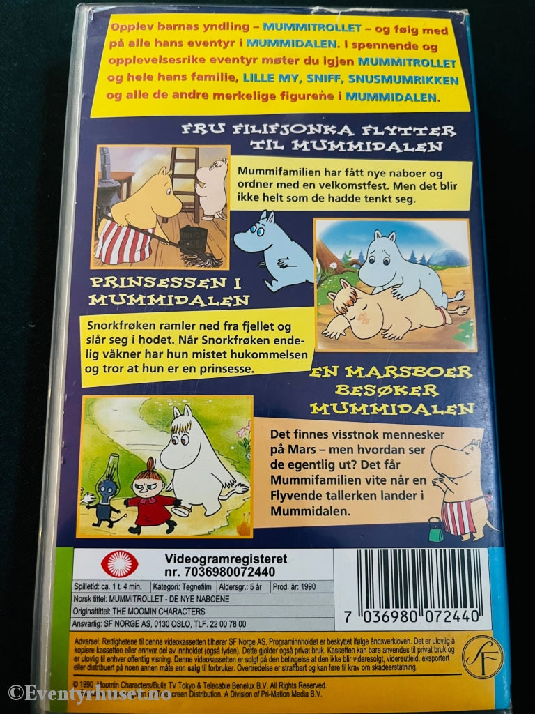 Mummitrollet Og De Nye Naboene. Vhs. Vhs