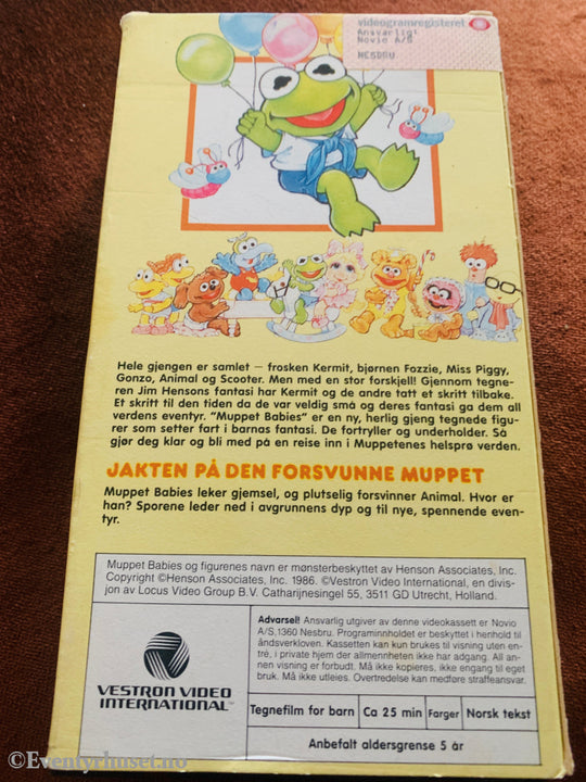 Muppet Babies - Jakten på den forsvunne Muppet. 1986. VHS slipcase. VHS