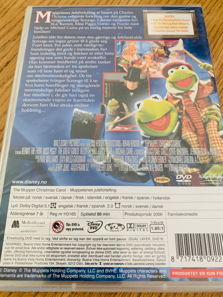 Muppetenes Julefortelling . 1992 . DVD. Ny i plast!