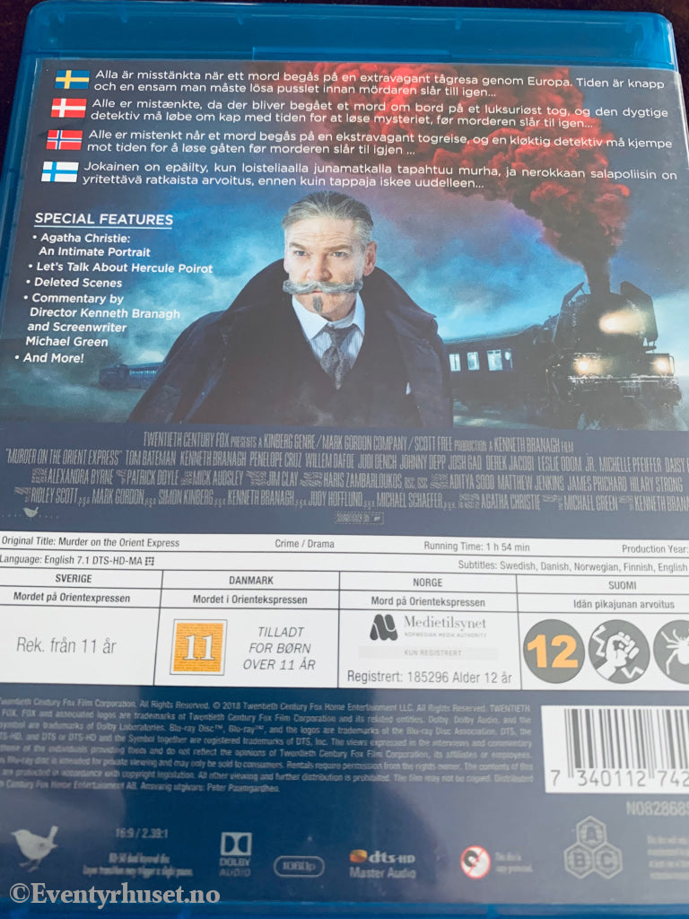 Murder On The Orient Express. 2018. Blu-Ray. Blu-Ray Disc