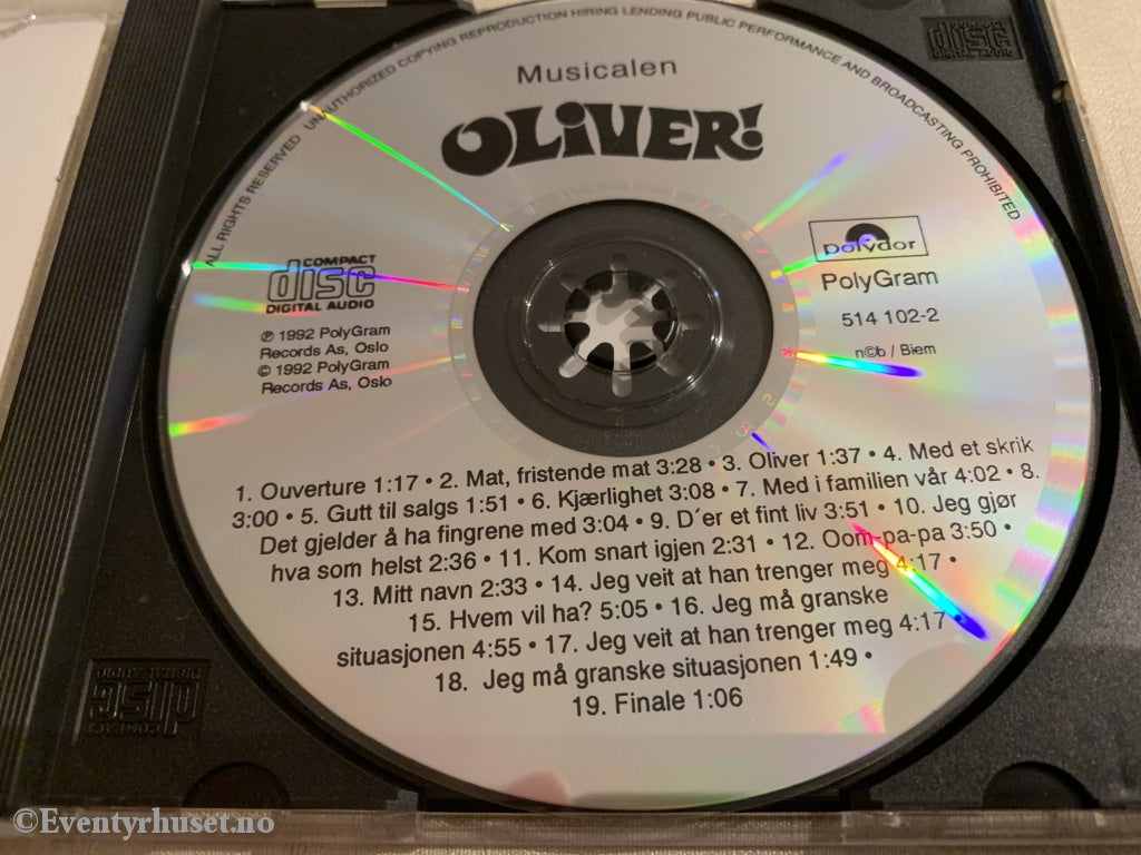 Musikalen Oliver! 1992. Cd. Cd