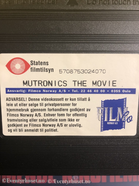 Mutronics - The Movie. 1991. Vhs. Vhs