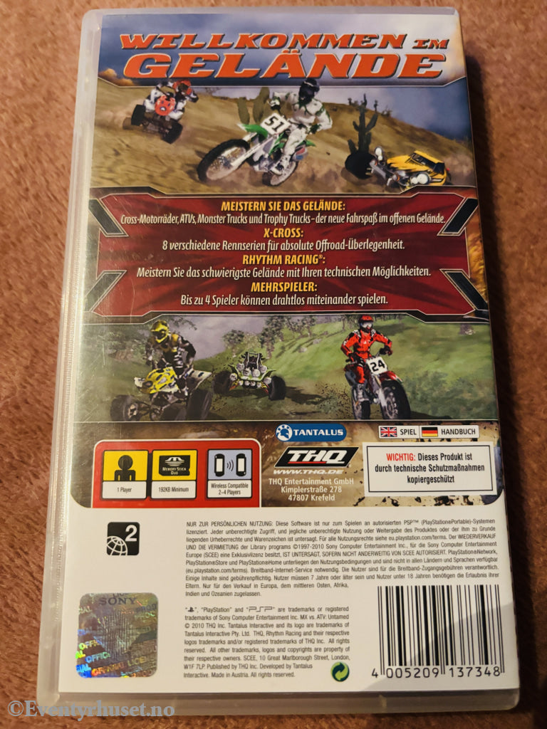 MX vs. ATV Untamed. Playstation PSP.