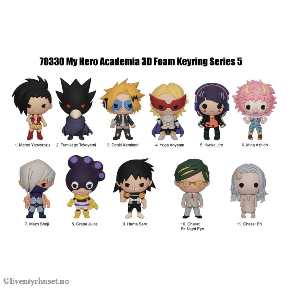 My Hero Academia 3D Foam Bag Clips Series 5 Display (24) Fashion & Accessories