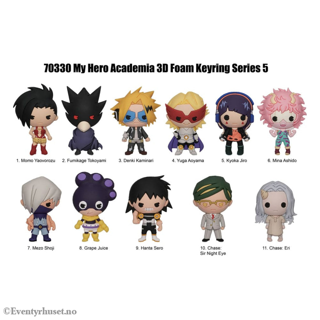 My Hero Academia 3D Foam Bag Clips Series 5 Display (24) Fashion & Accessories