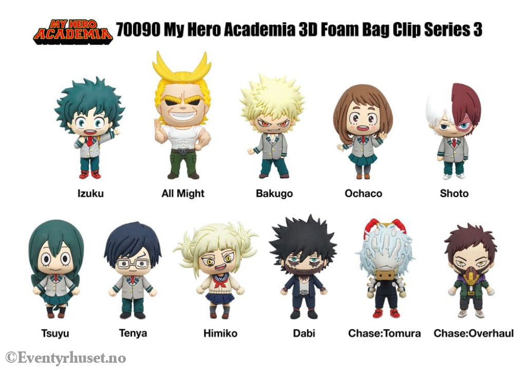 My Hero Academia 3D PVC Bag Clips Series 3 Display (24) Fashion & Accessories