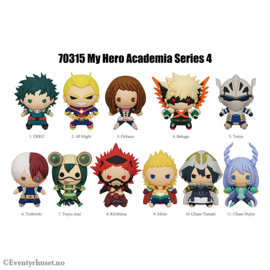 My Hero Academia 3D PVC Bag Clips Series 4 Display (24) Fashion & Accessories